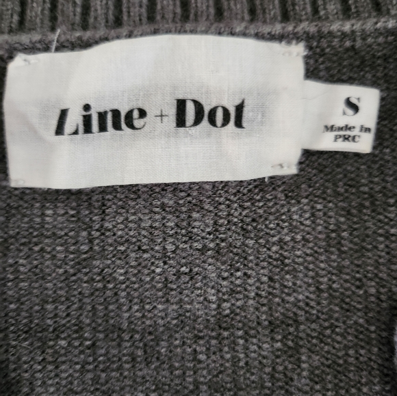 Revolve Line+Dot Lea Grommet Corset Style Lace Up Gray Sweater Small LT1798A - Picture 8 of 9